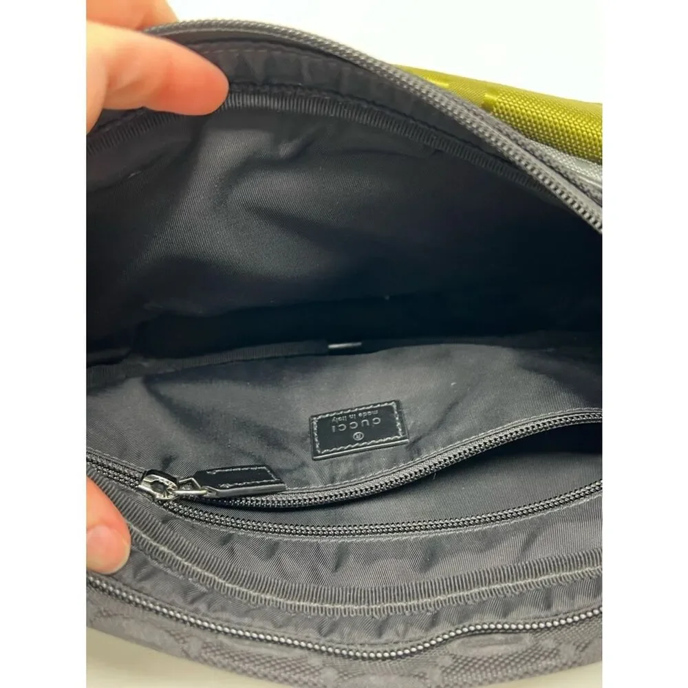 Gucci Men's Green Match Medium Gg Crossbody Bag